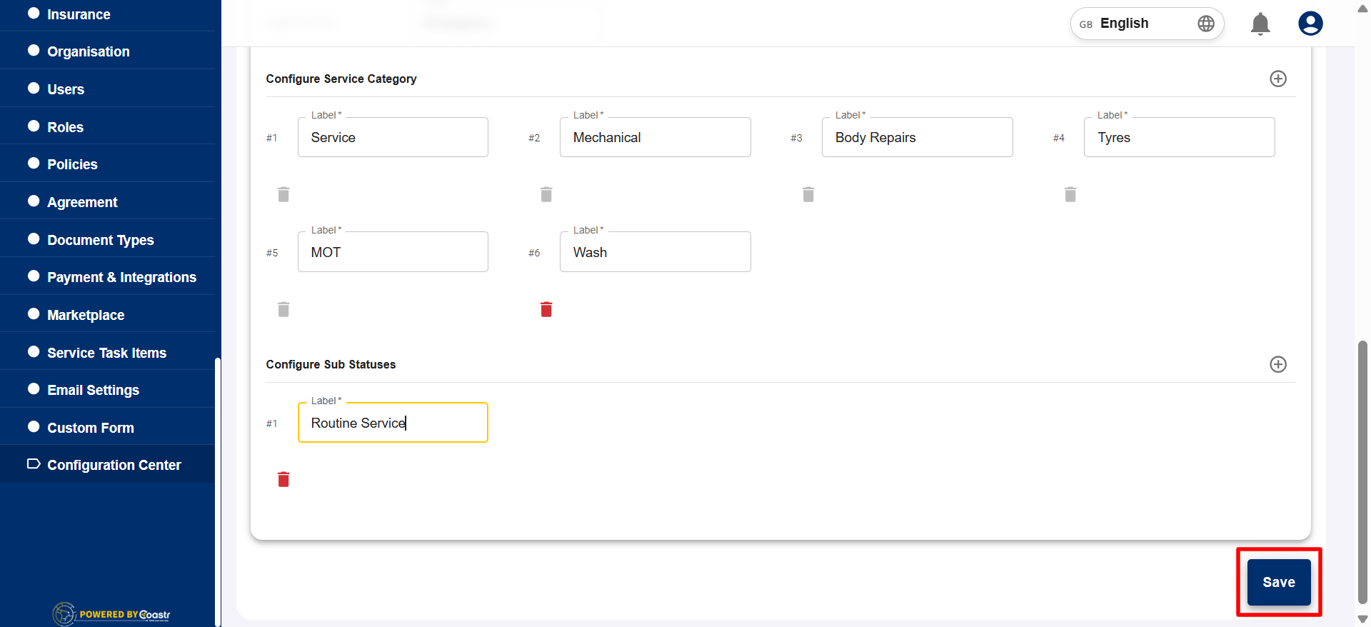 How to use the Configuration Centre in Settings to configure settings ...