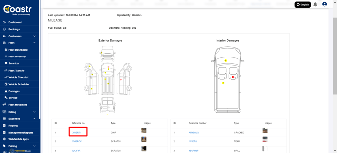 click-reference-number-to-view-damage-section