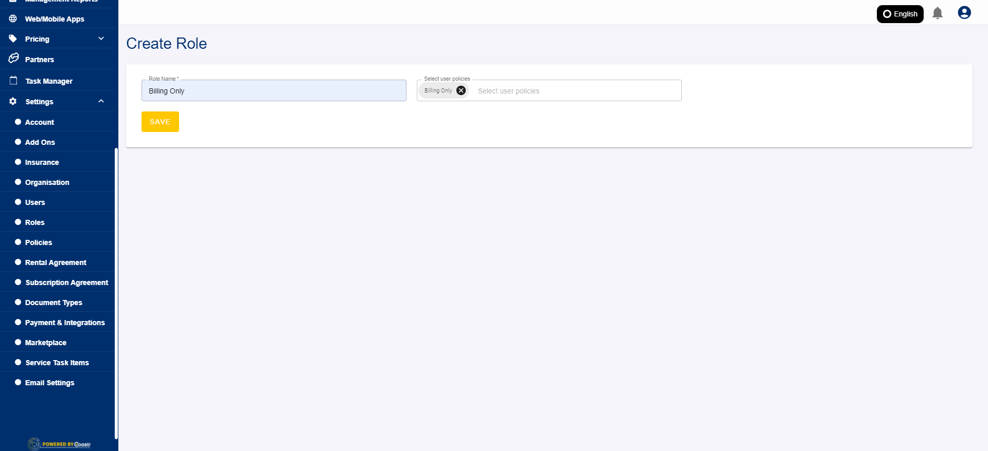 How to create custom user roles and access policies?