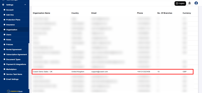 select-the-organisation-from-list-of-options-available